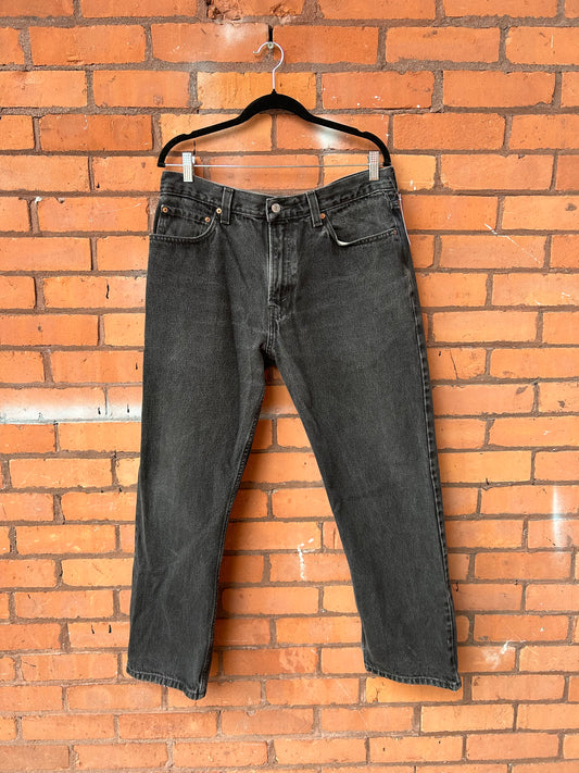 Y2K Vintage Levi’s 505 Faded Black Jeans / 36 Waist