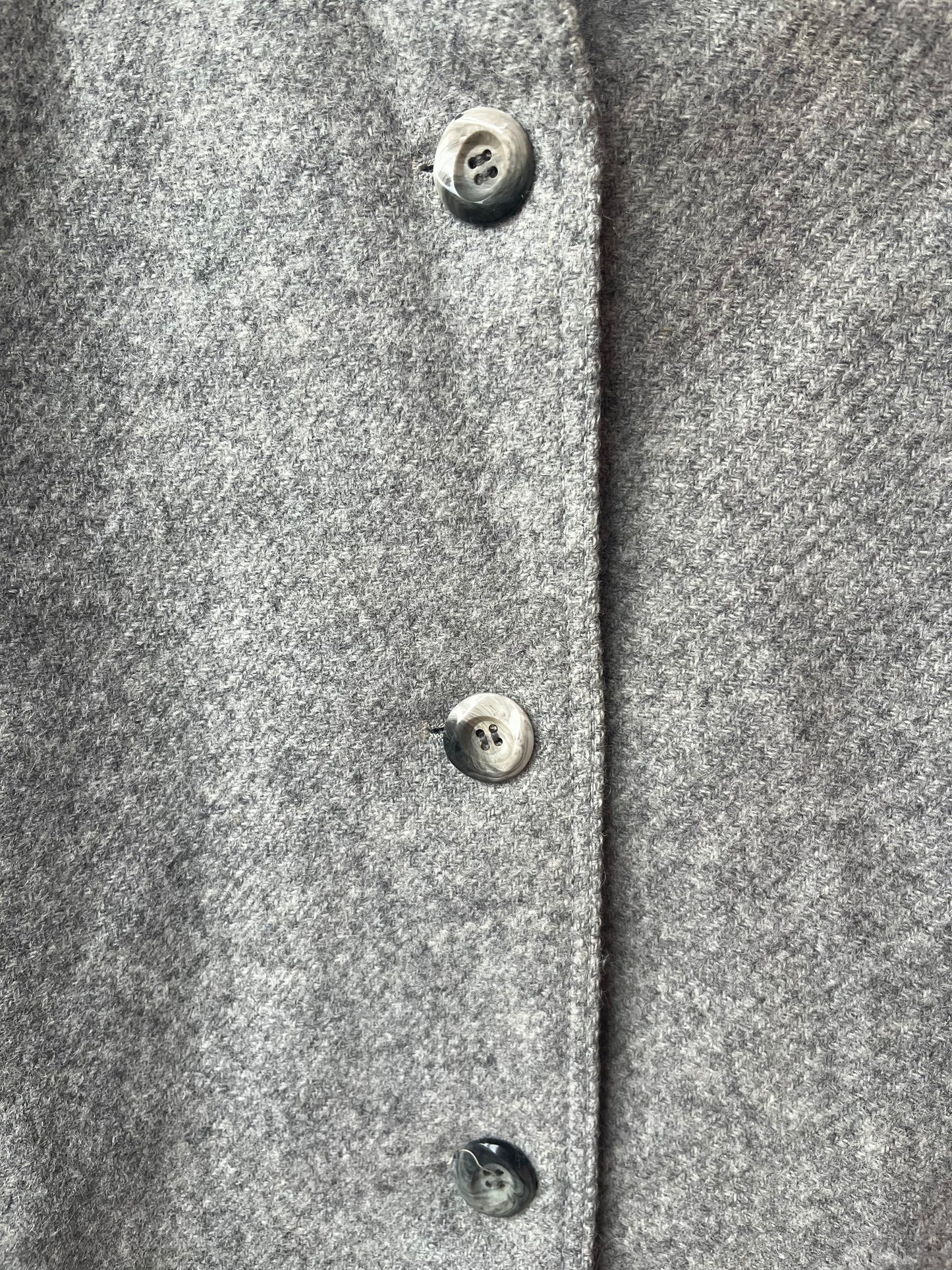 90’s Vintage Grey Wool Coat / size L