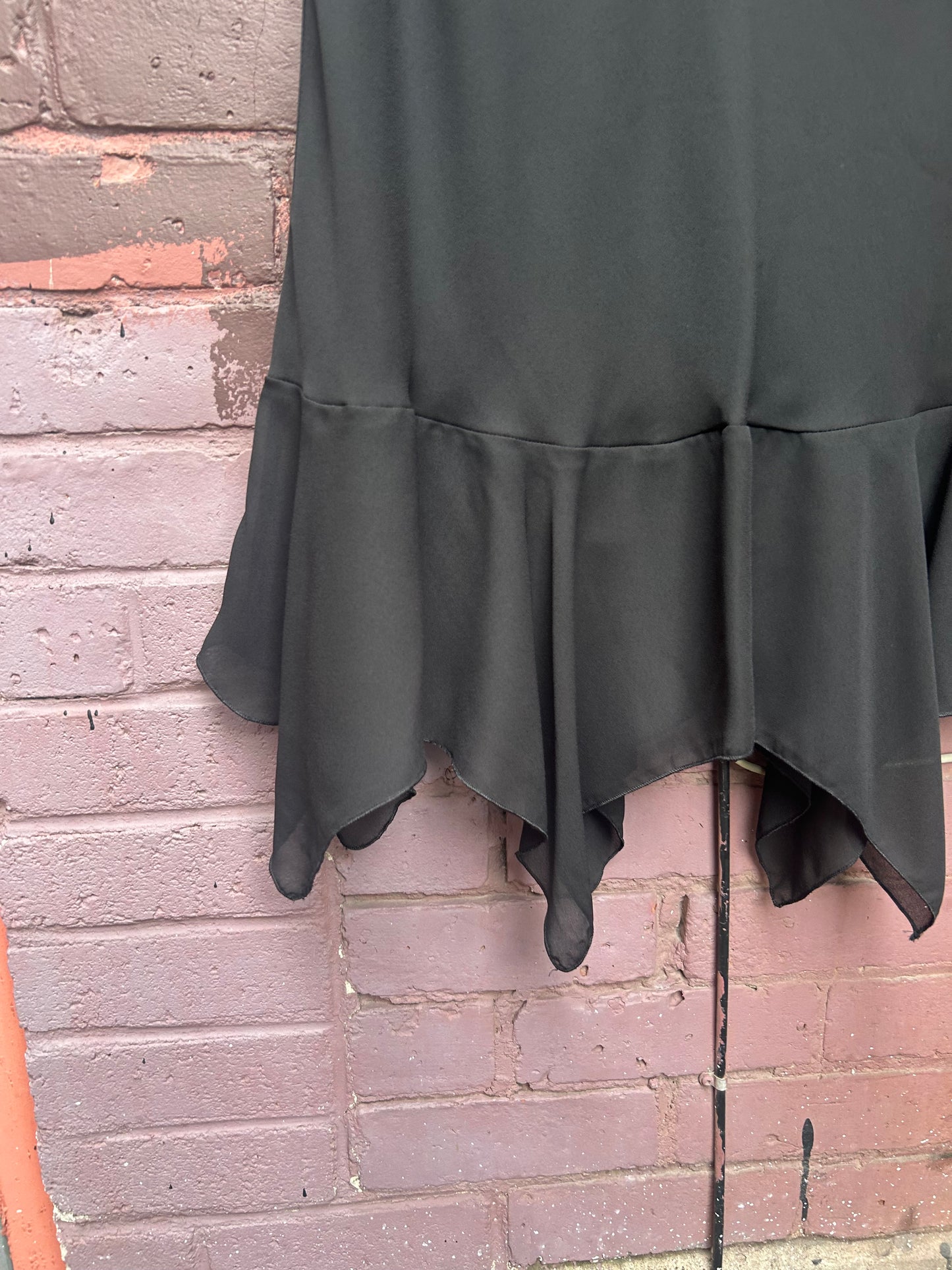 90’s Vintage Black Fairy Midi Skirt / 40-44 Waist