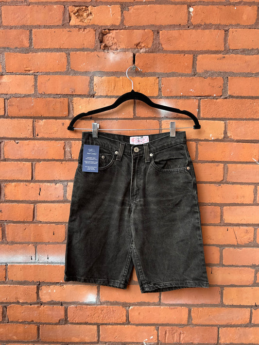 90’s Vintage Black Mid Length Jorts / 26 Waist