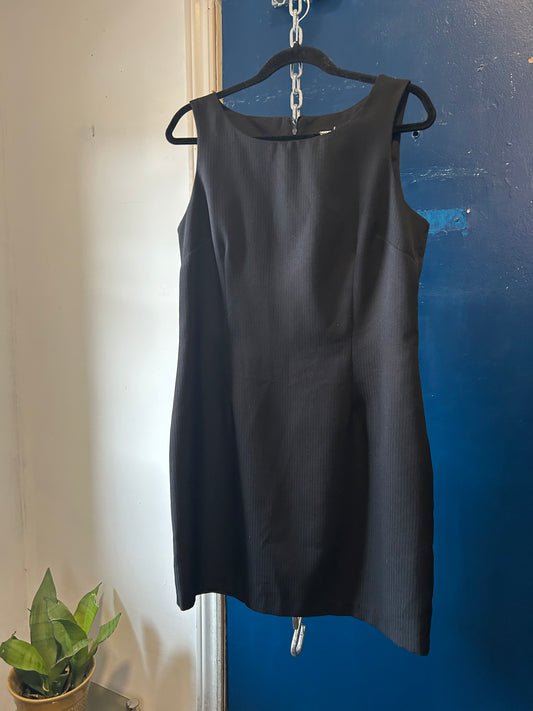 90’s Vintage Black High Neck Dress / Size 14