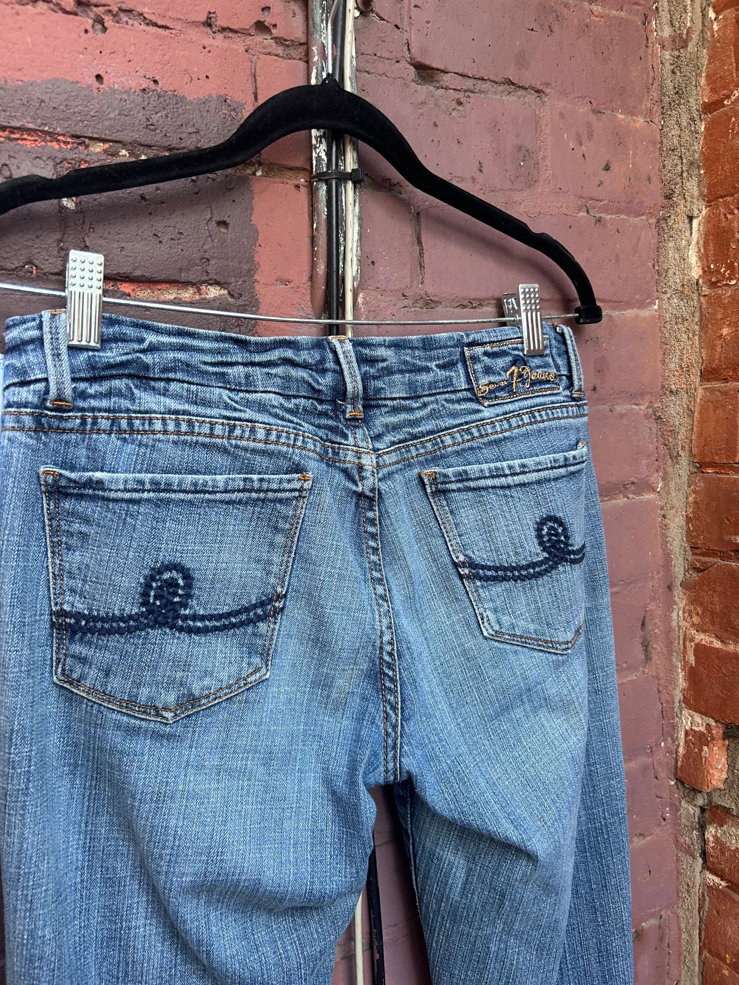 Y2K Vintage Low Rise Light Wash Flare Jeans / 30 Waist