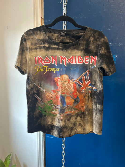 Y2K Vintage Iron Maiden The Trooper Acid Wash Tee / Size S