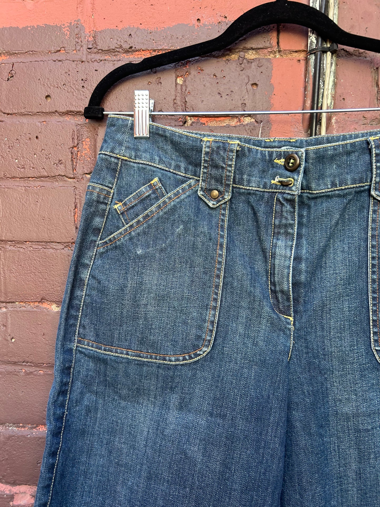 Y2K Vintage Denim Culottes / 32 Waist