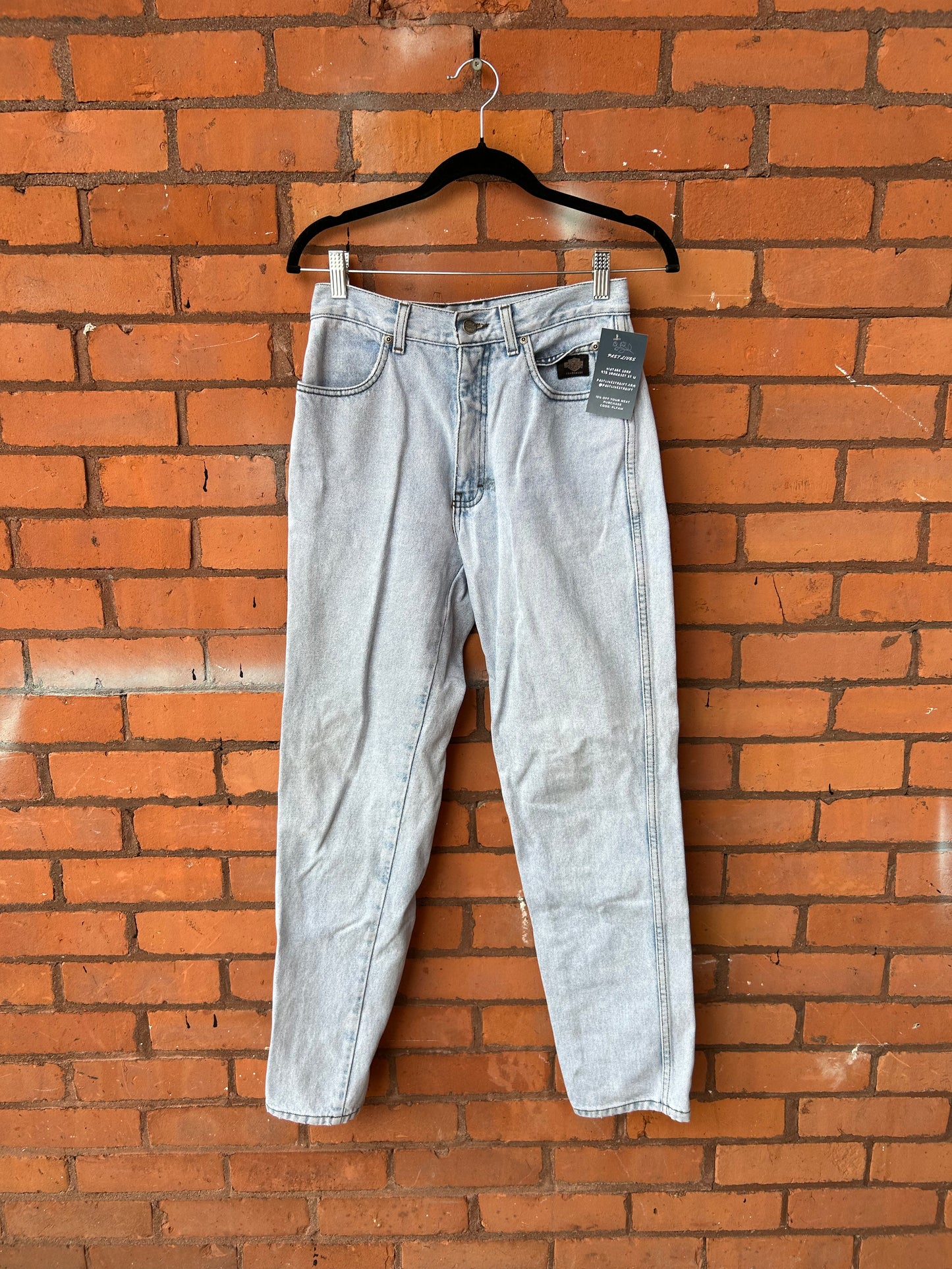 90’s Vintage Harley Davidson Light Wash Straight Leg Jeans / 27 Waist