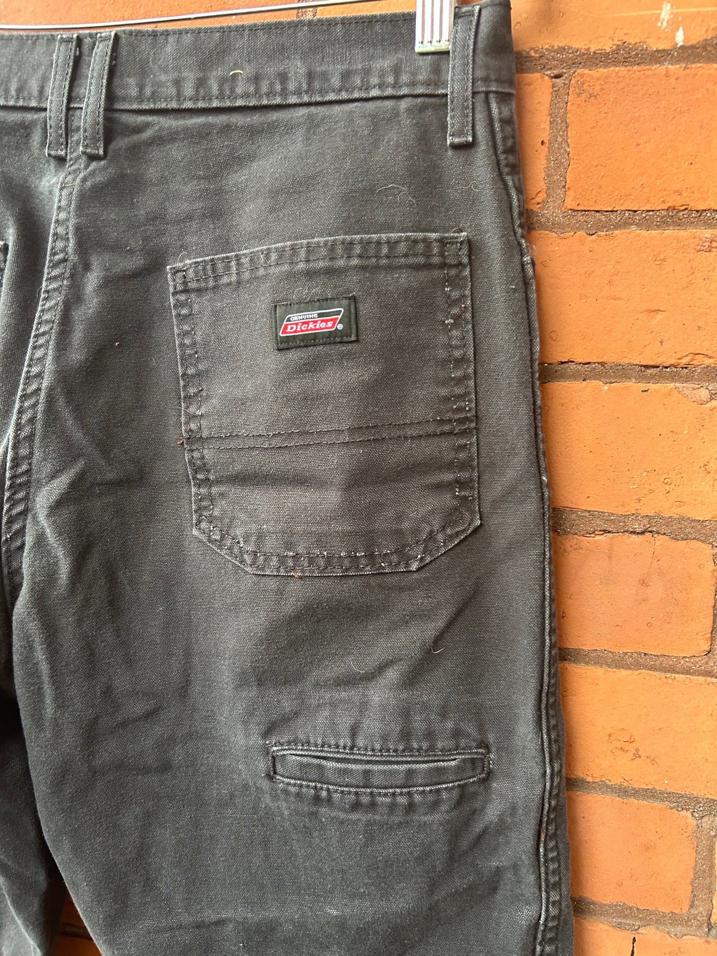 Y2K Vintage Dickies Distressed Faded Black Canvas Pants / 32 Waist