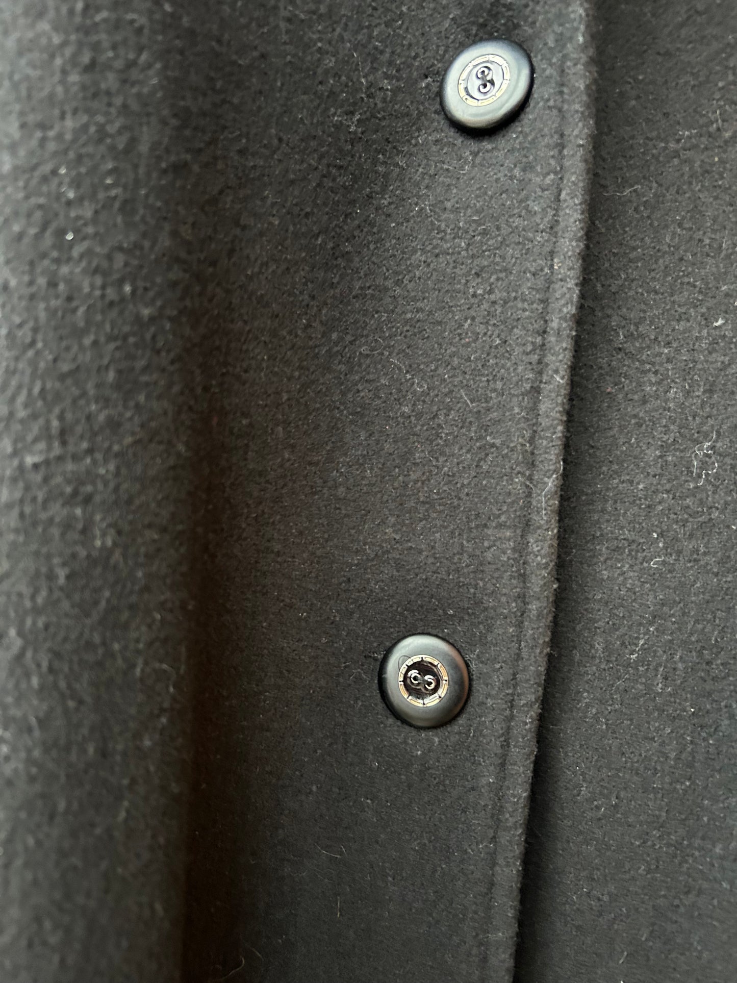 90’s Vintage Black Wool Cashmere Blend Cape Coat