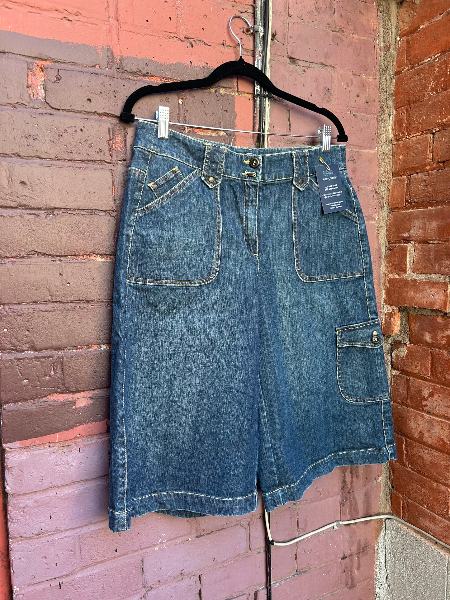 Y2K Vintage Denim Culottes / 32 Waist