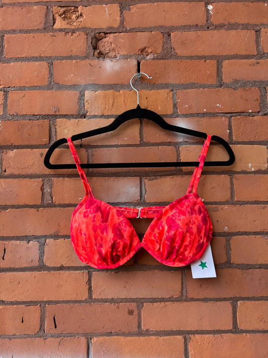 90’s Vintage Pink Tie Dye Swim Bra / Size M