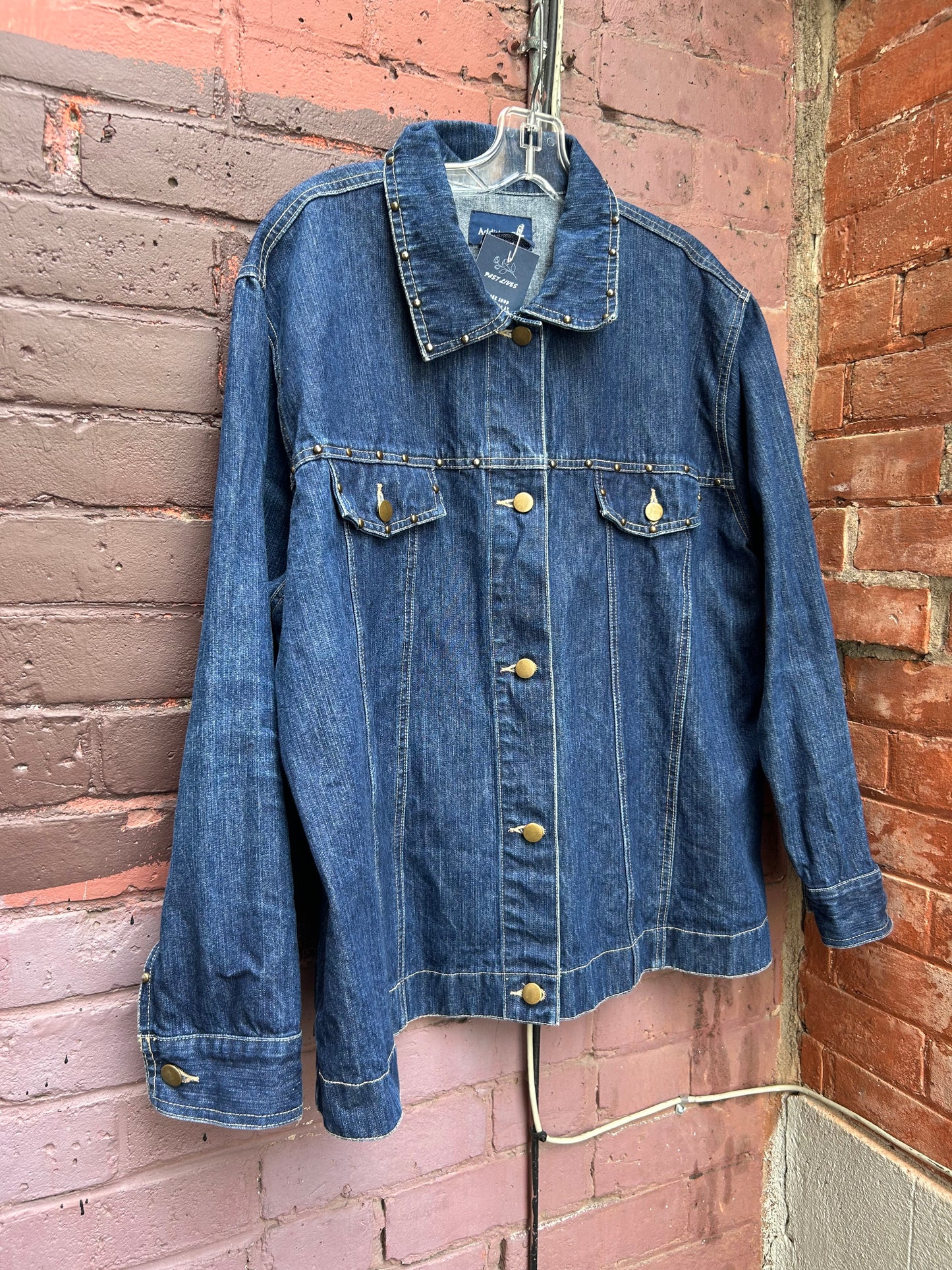 Y2K Vintage Studded Denim Jacket / Size XXL