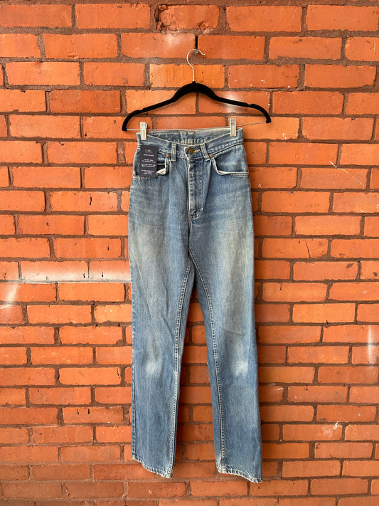 80’s Vintage Lee Riders Light Wash Jeans / 24 Waist