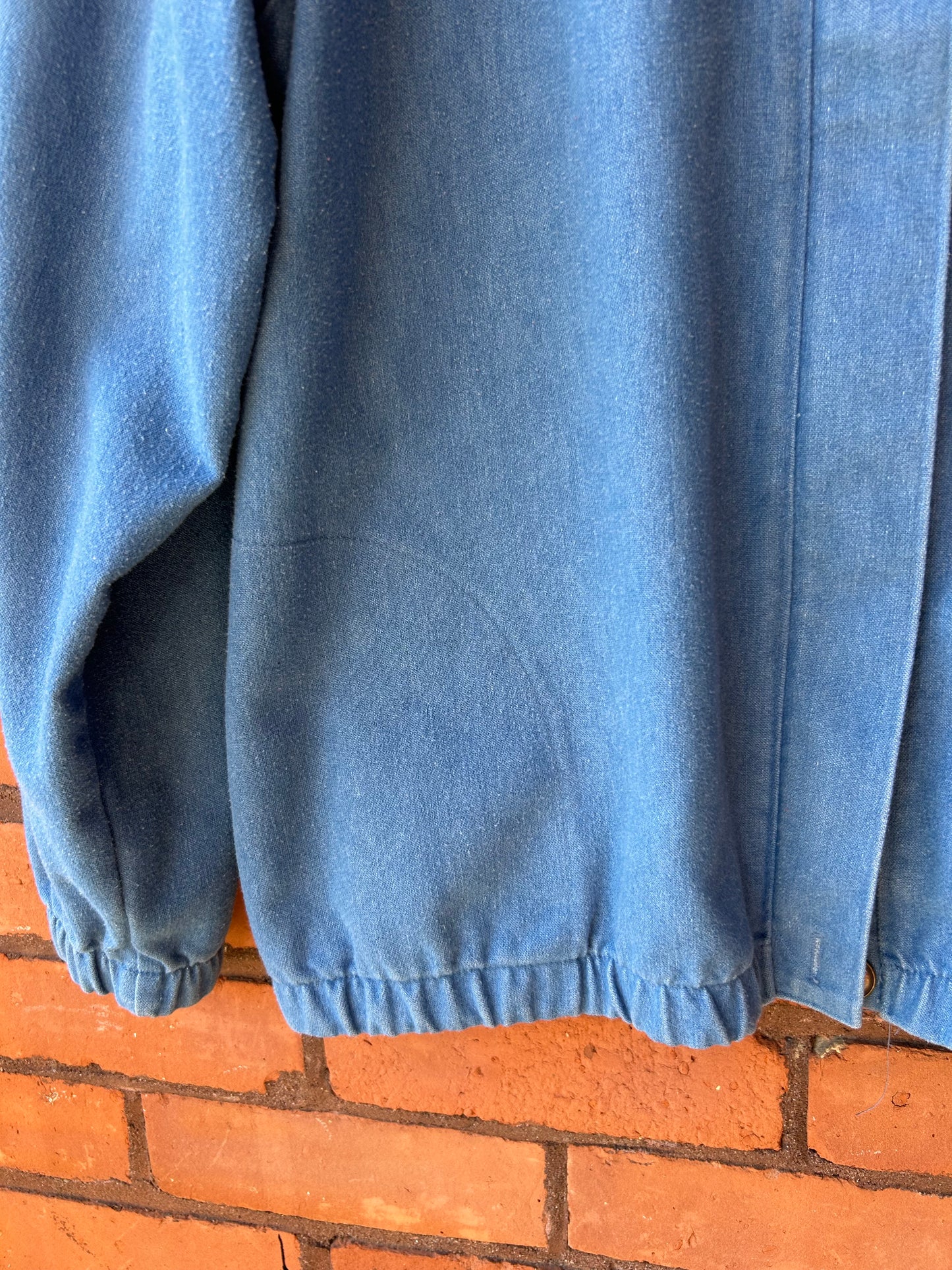 90’s Vintage Blue Denim Bomber Jacket/ Size M