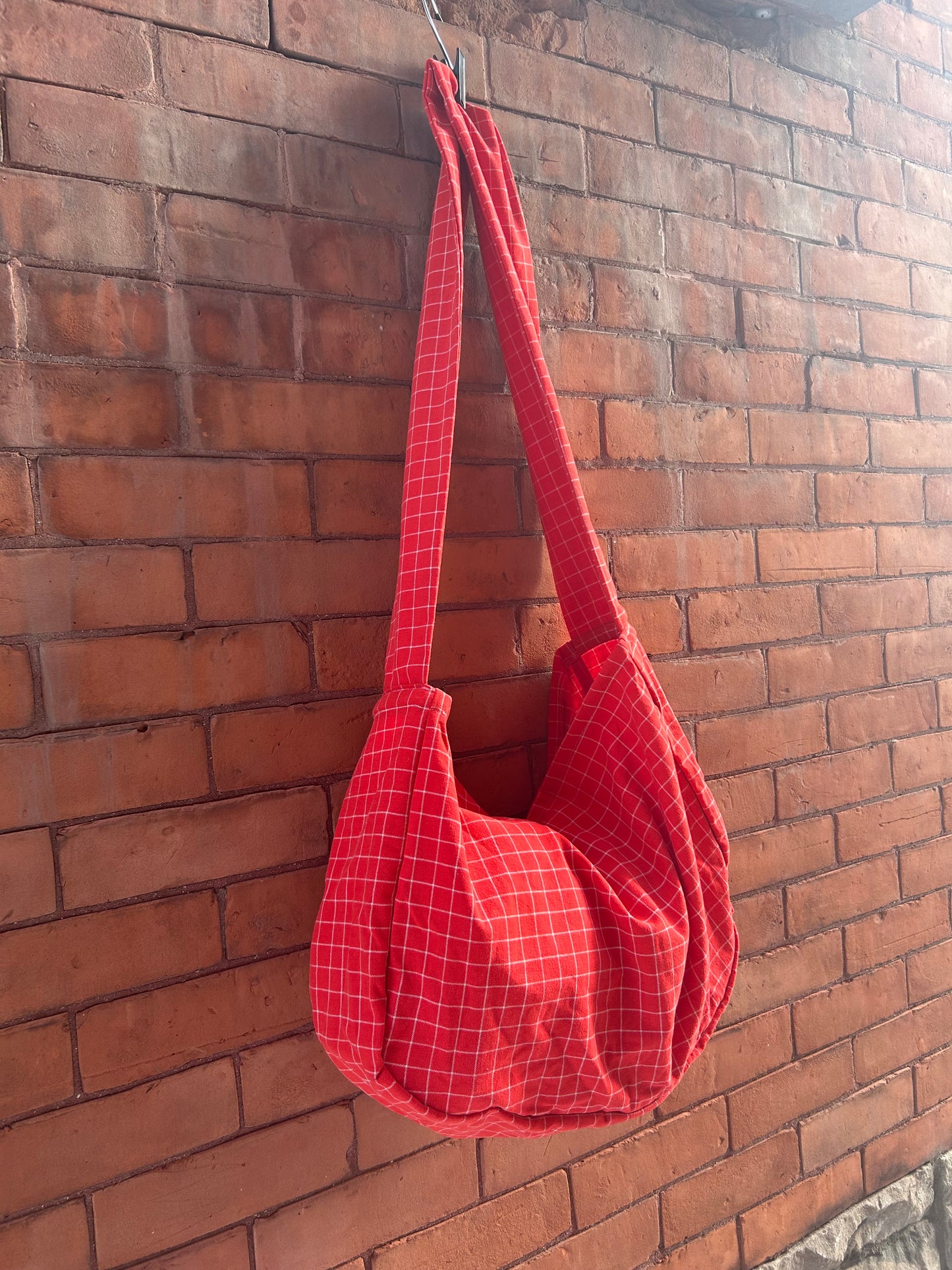 Sling Bag - Red Grid