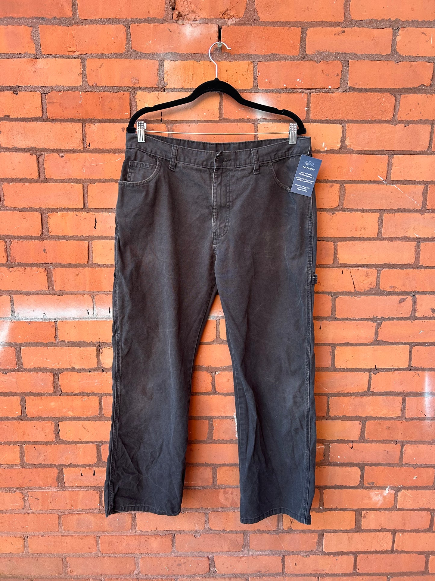 Y2K Vintage Dickies Faded Black Carpenter Pants / 38 Waist