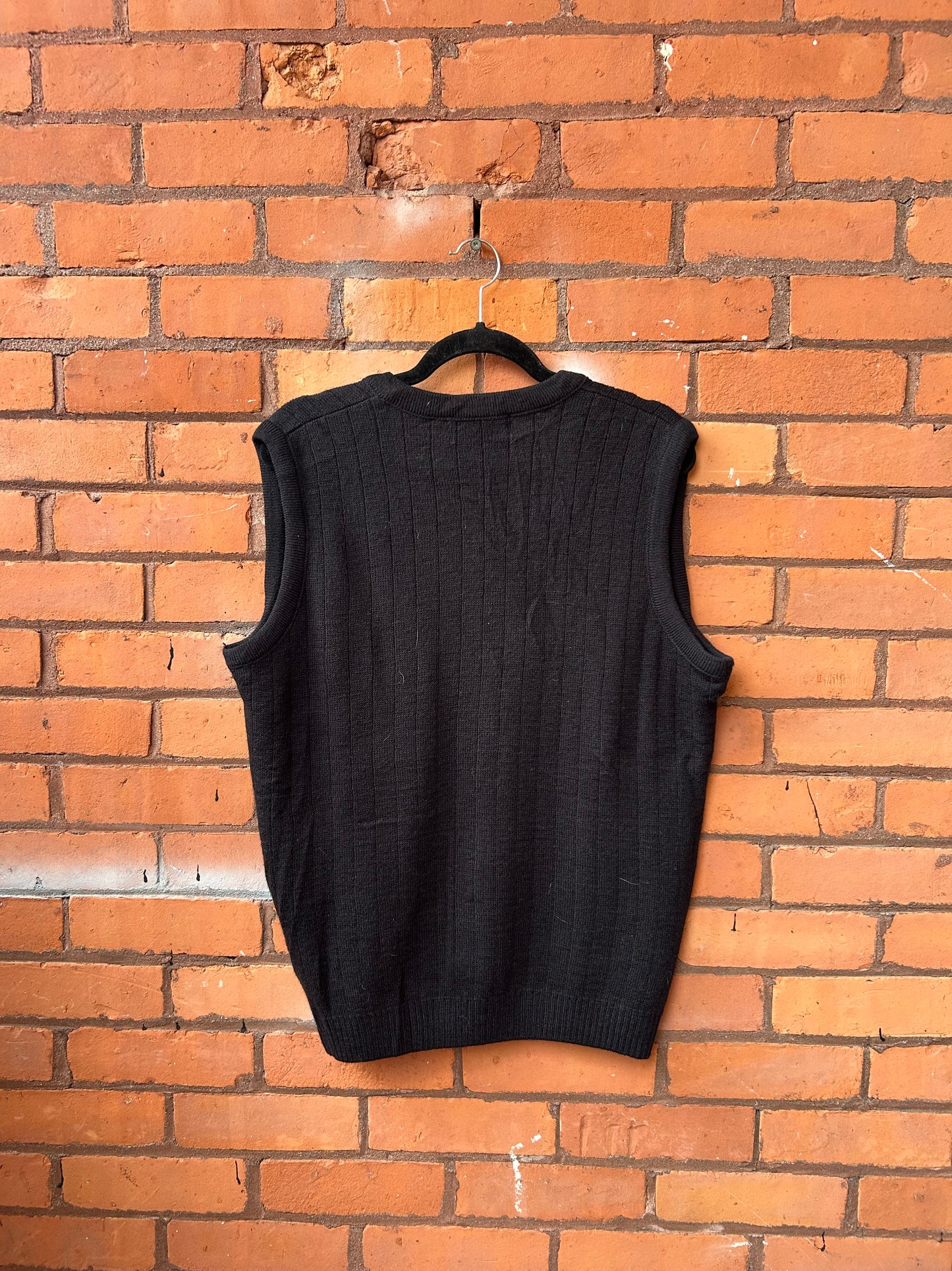 90’s Vintage Classic Black Sweater Vest Size L