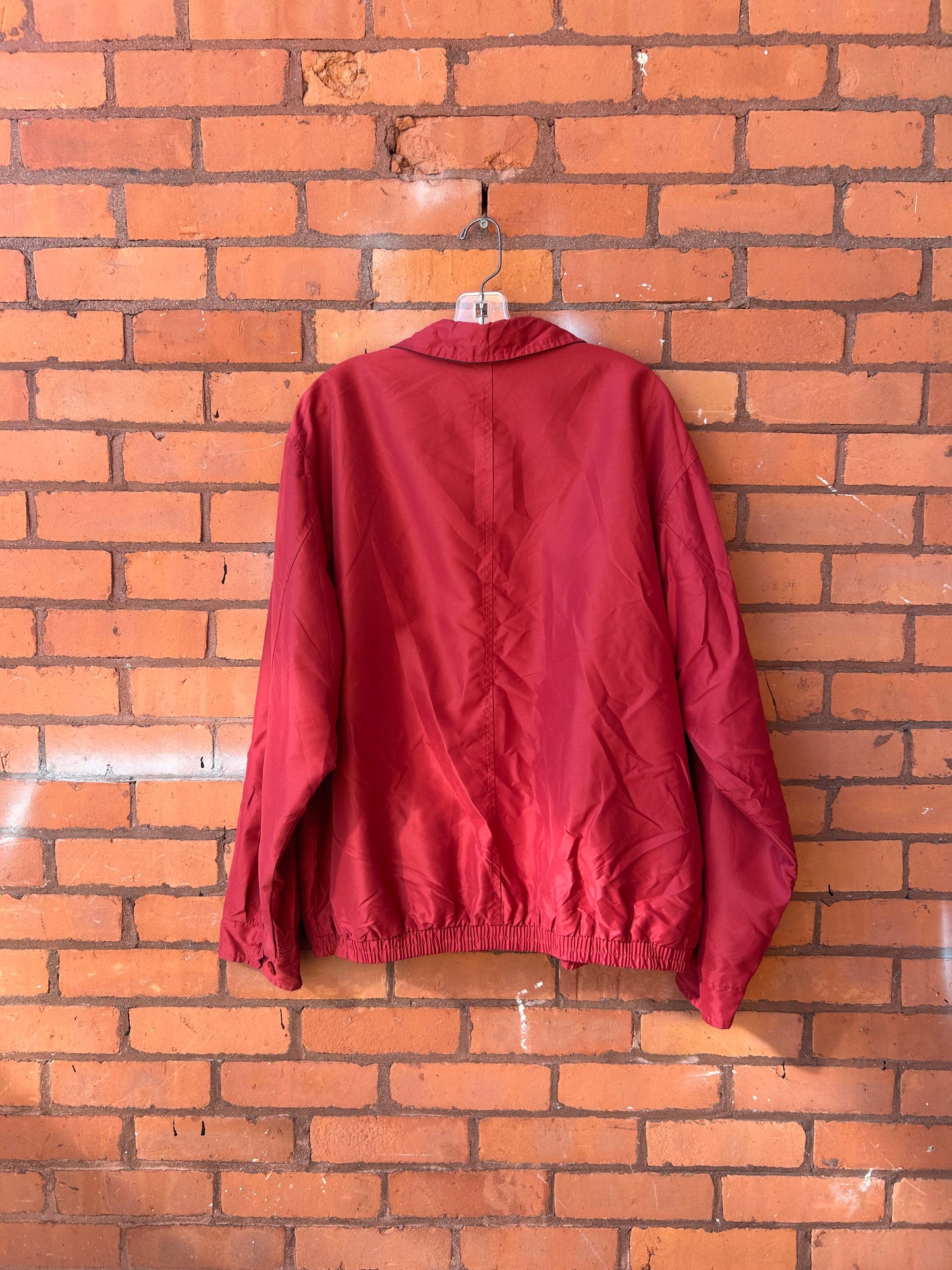 Y2K Vintage Rust Nylon Bomber Jacket / Size XXL