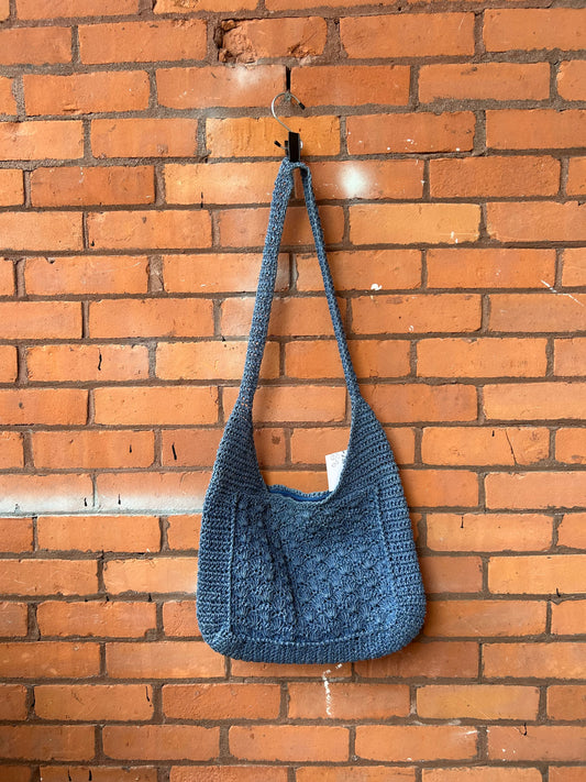 90’s Vintage Blue Crotchet Purse