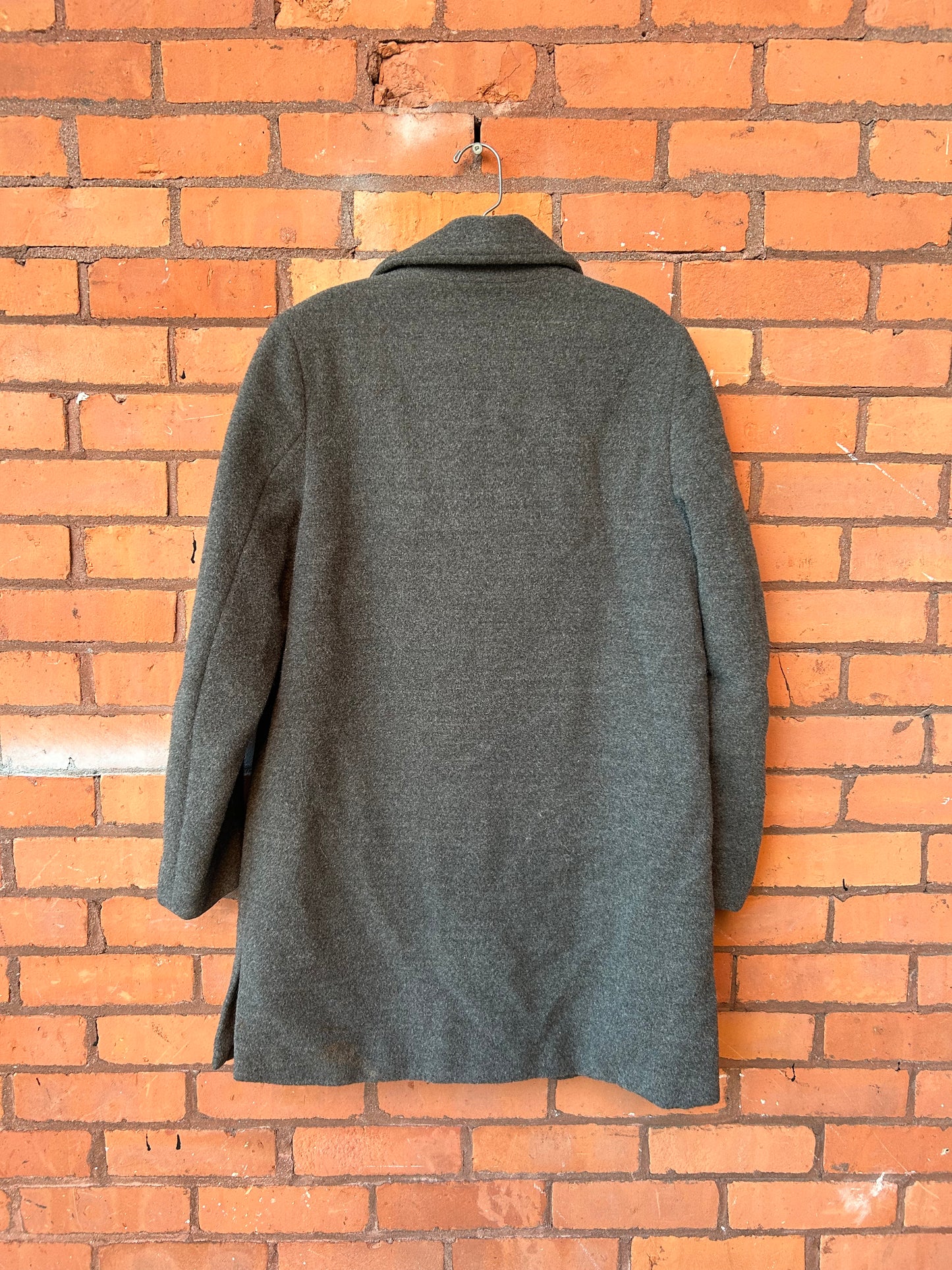 90’s Vintage Charcoal Grey Wool Coat / Size M