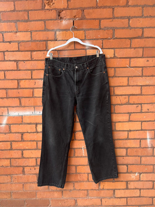 Y2K Vintage Levi's Black Relaxed Fit Jeans / 38 Waist