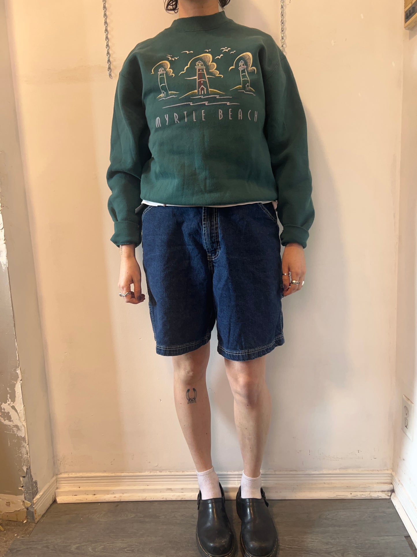 90's Vintage Tommy Hilfiger Denim Carpenter Shorts / 34 Waist