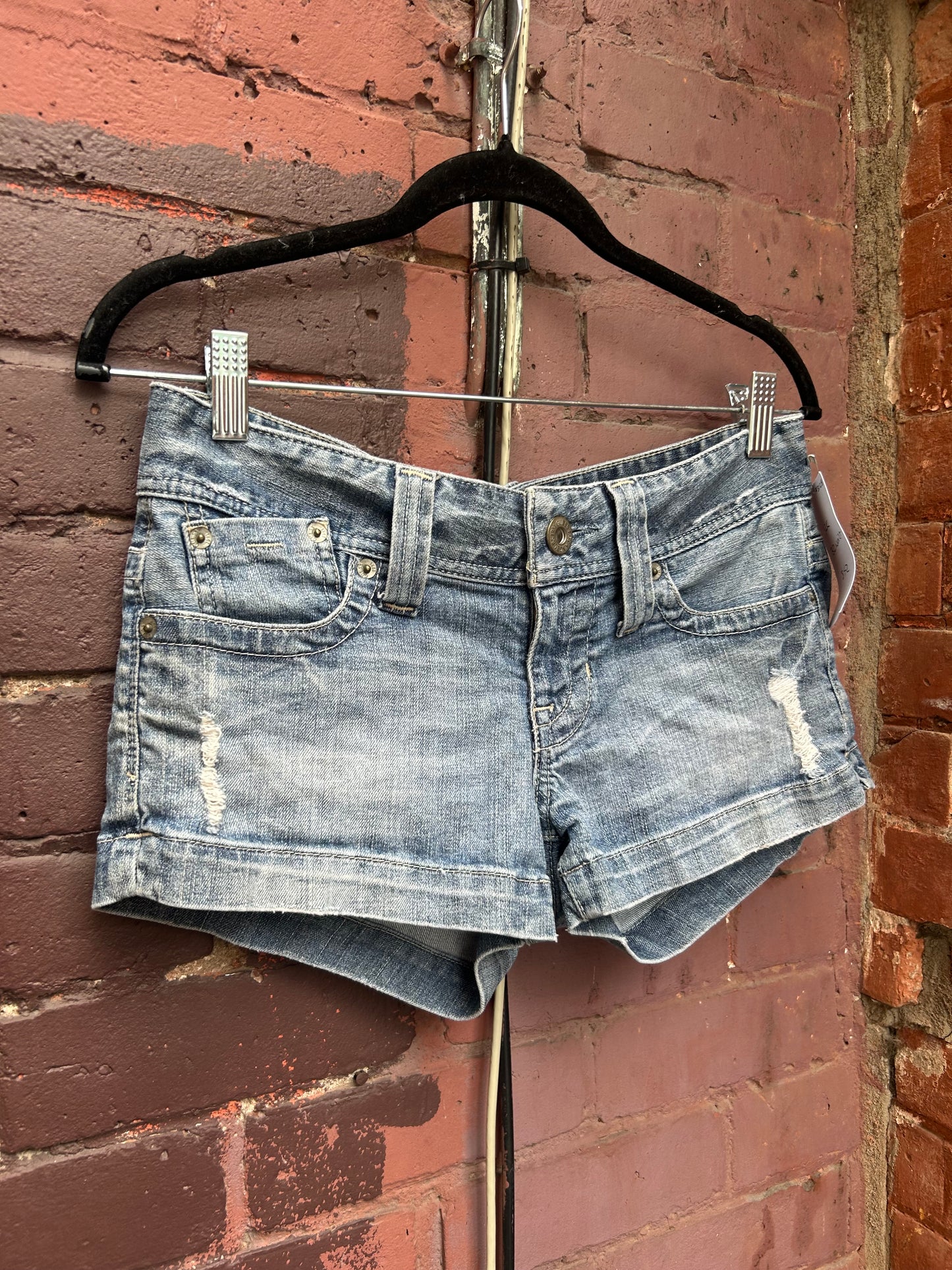 Y2K Vintage Guess Low Rise Denim Micro Shorts / 32 Waist