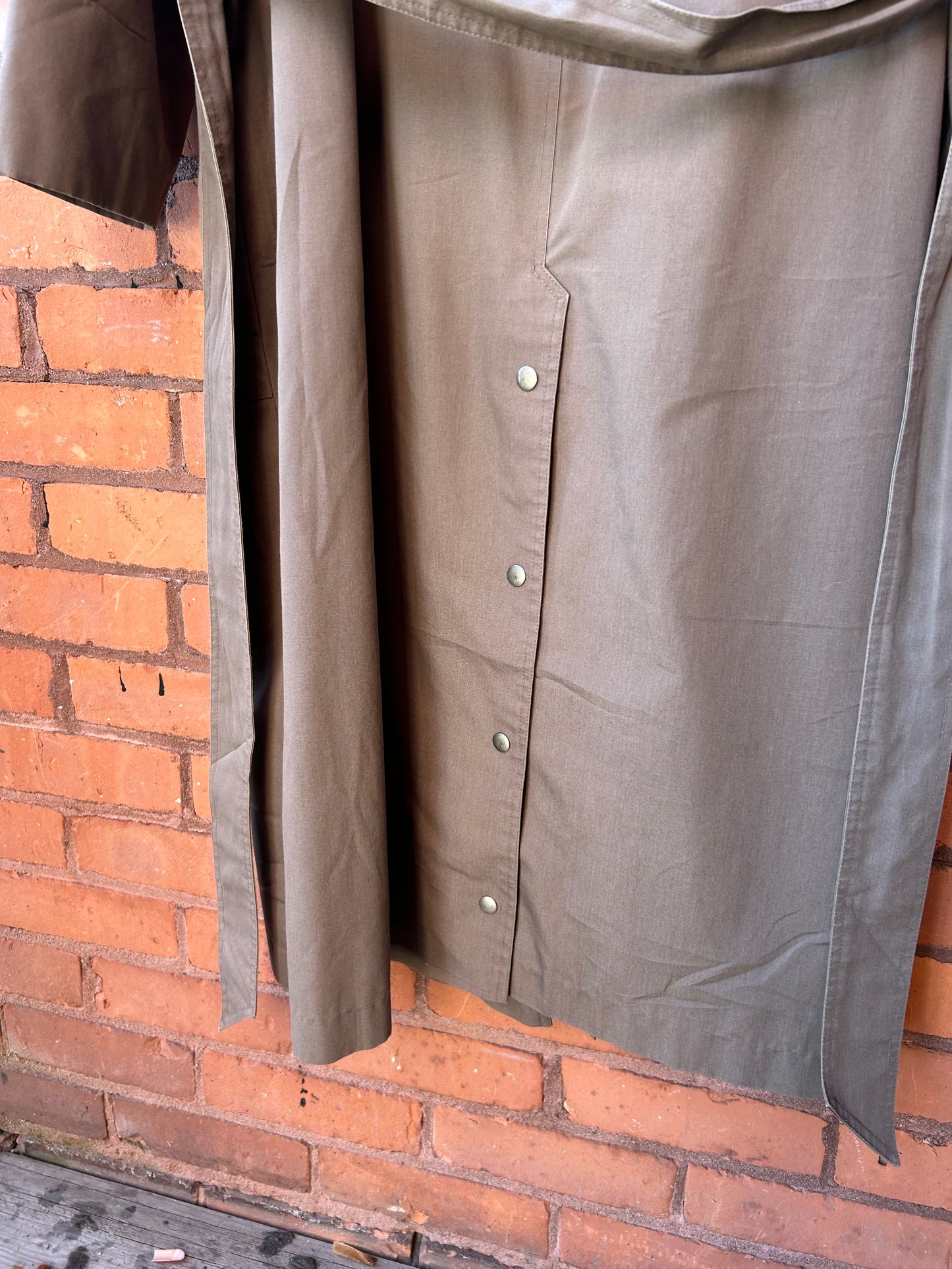 70’s Vintage Khaki Trench Coat / Size S-M