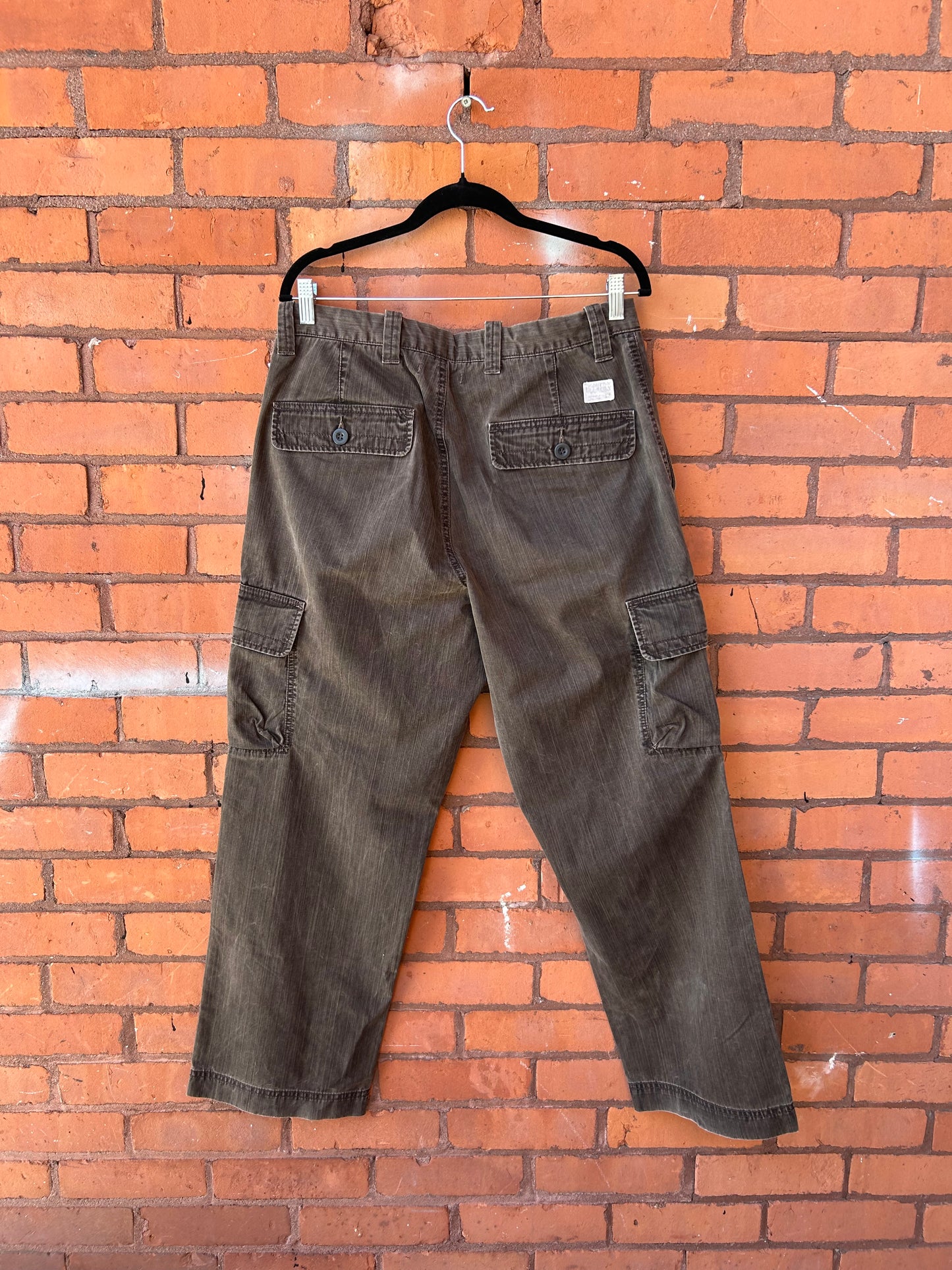 Y2K Vintage Brown Cargo Pants / 36 Waist