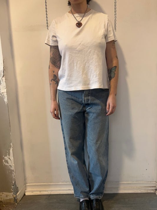 90's Vintage Calvin Klein Light Wash Baggy Jeans / 34 Waist