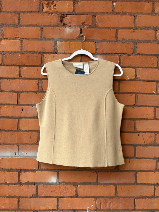 90’s Vintage Beige Tank Top / Size XL