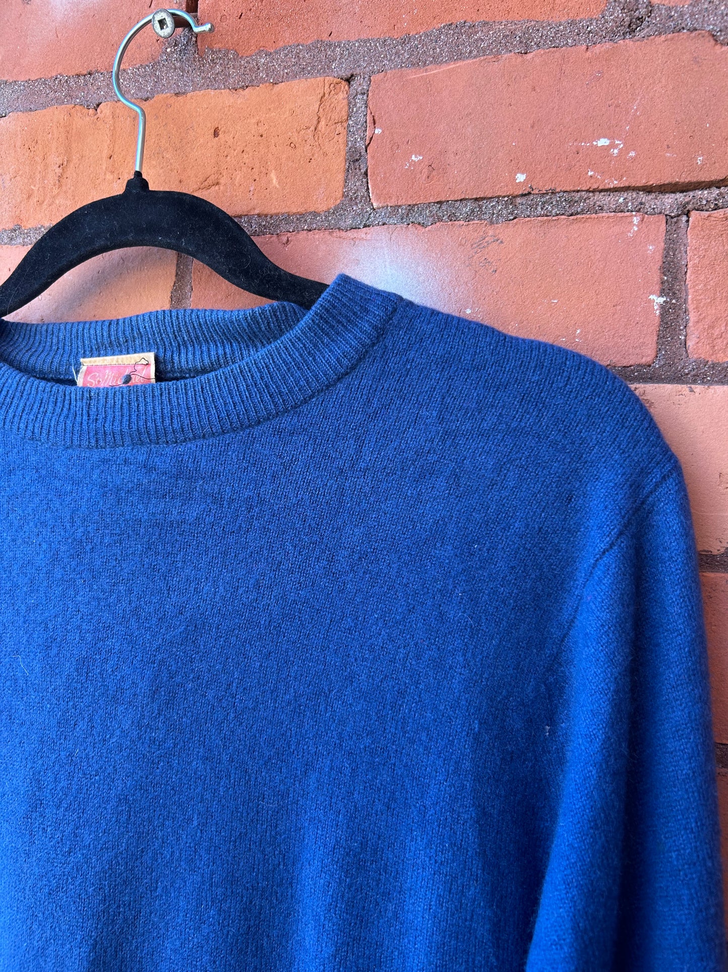 90’s Vintage Blue Cashmere Sweater / Size M