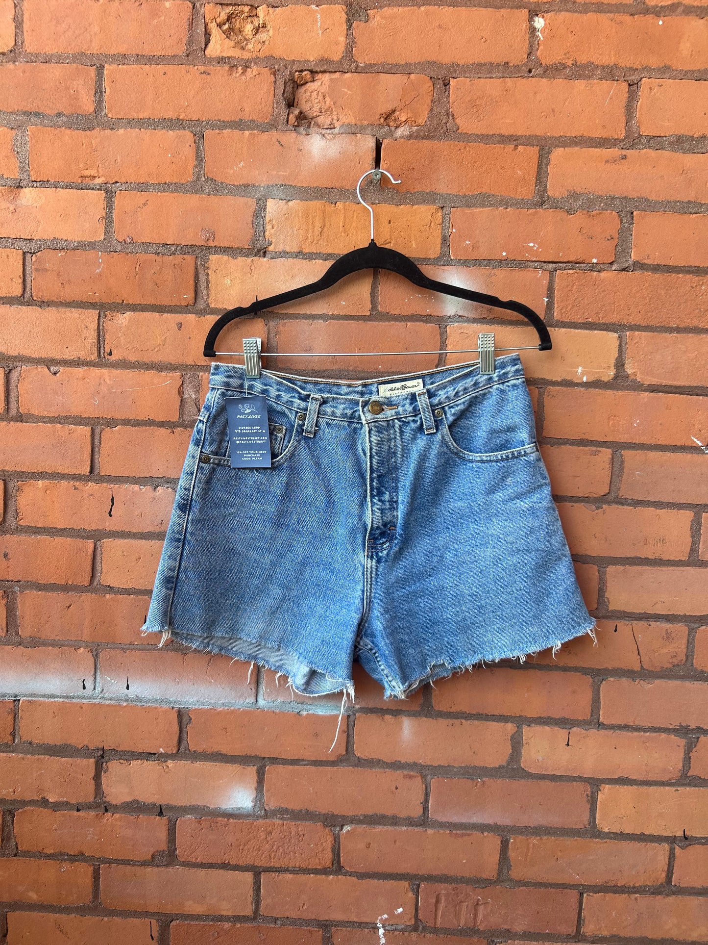 90’s Vintage Cut Off Mid Rise Denim Shorts / 30 Waist