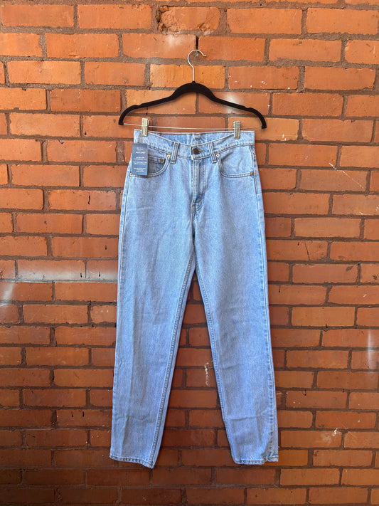 90’s Vintage Levi’s 512 Light Wash Slim Cut Jeans / 28 Waist