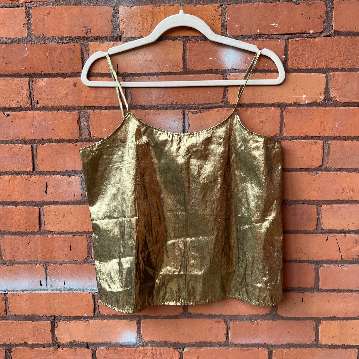 90’s Gold Shimmery Tank Top / Size M