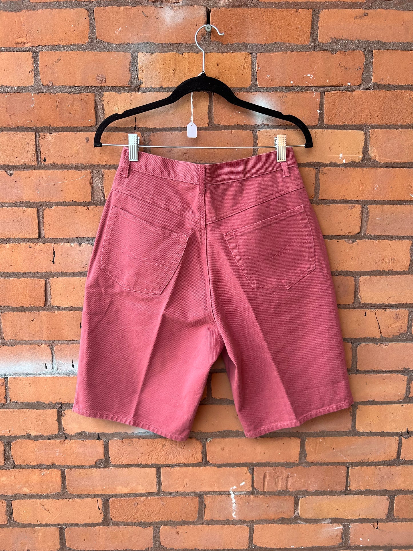 90’s Vintage Blush Pink Denim Shorts / 27 Waist