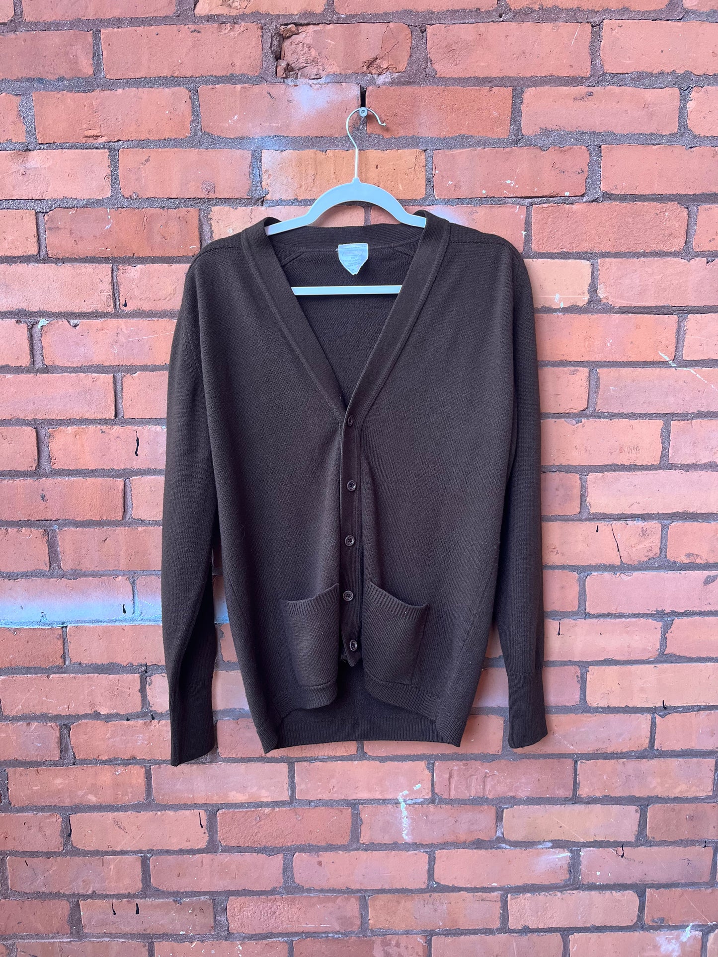 90’s Vintage Brown Cardigan / Size L
