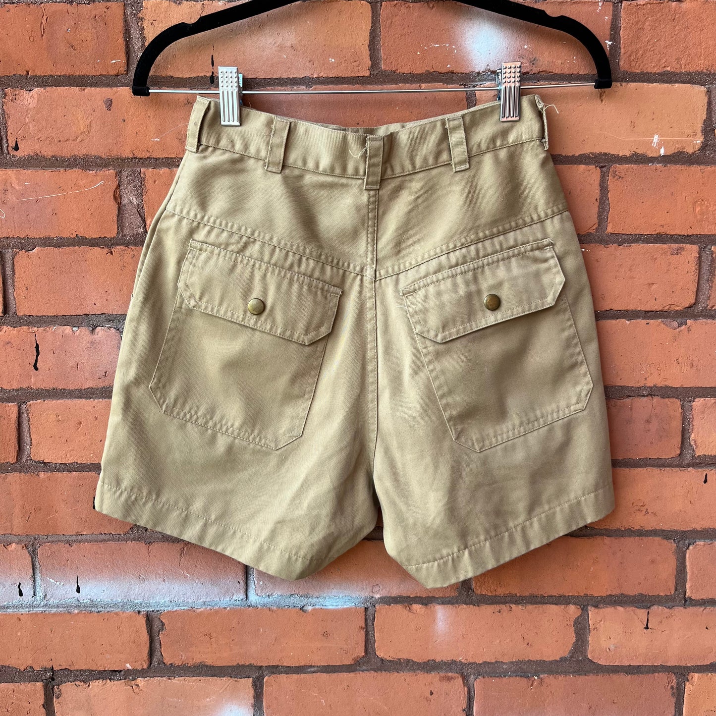 90’s Vintage Khaki High Waist Shorts / 25 Waist