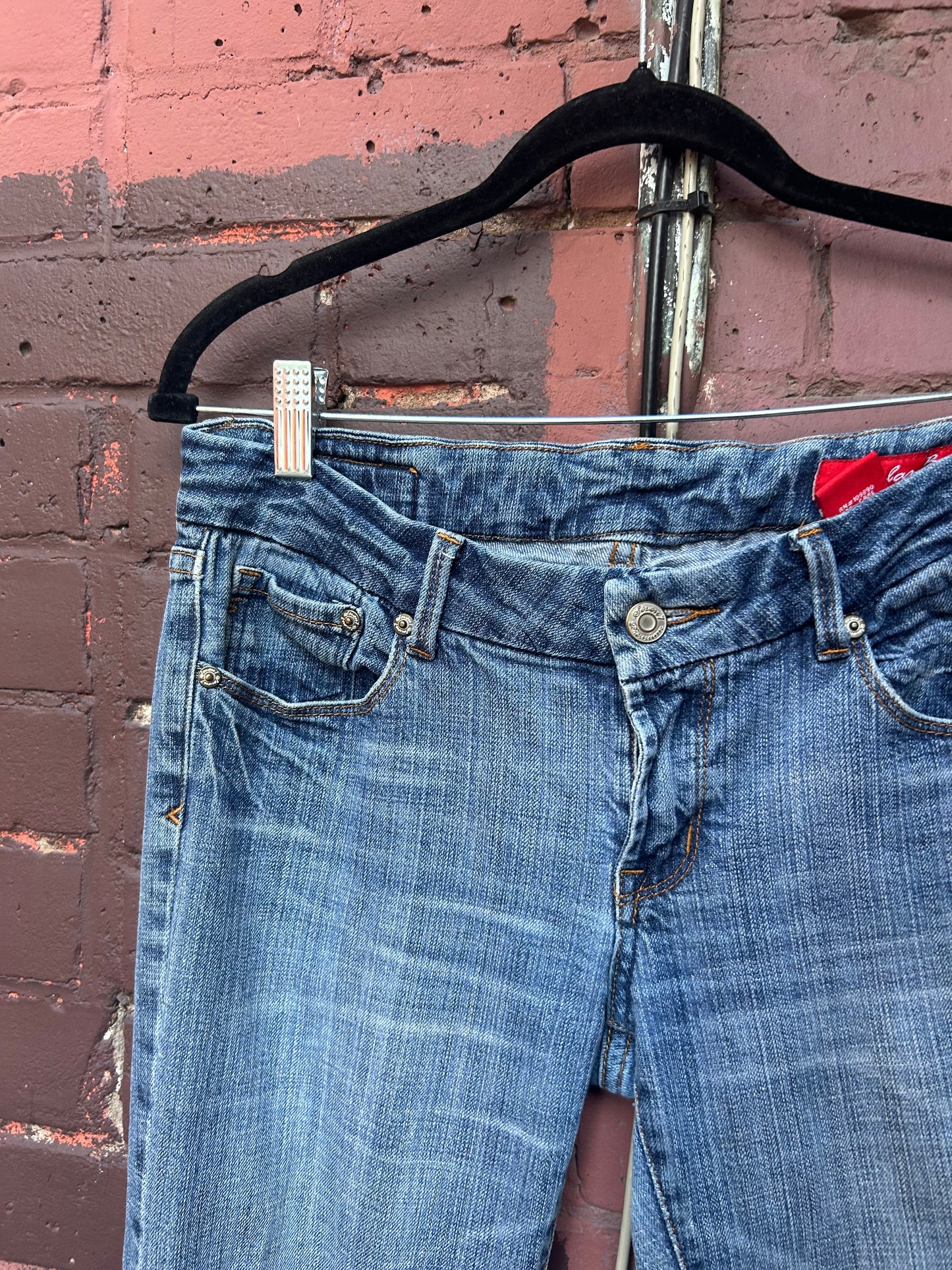Y2K Vintage Low Rise Light Wash Flare Jeans / 30 Waist