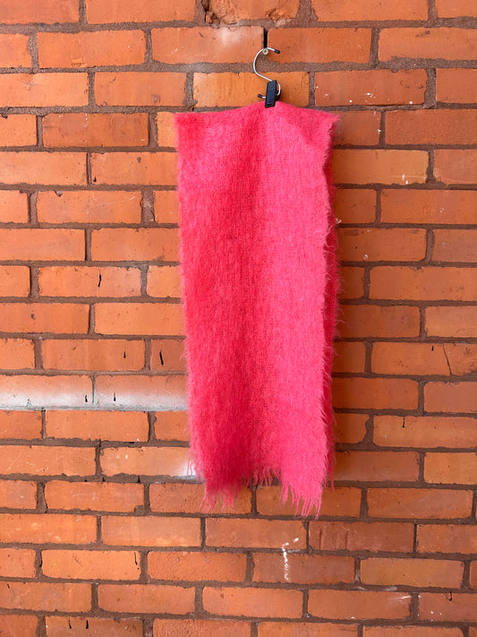 70’s Vintage Pink Woven Mohair Scarf