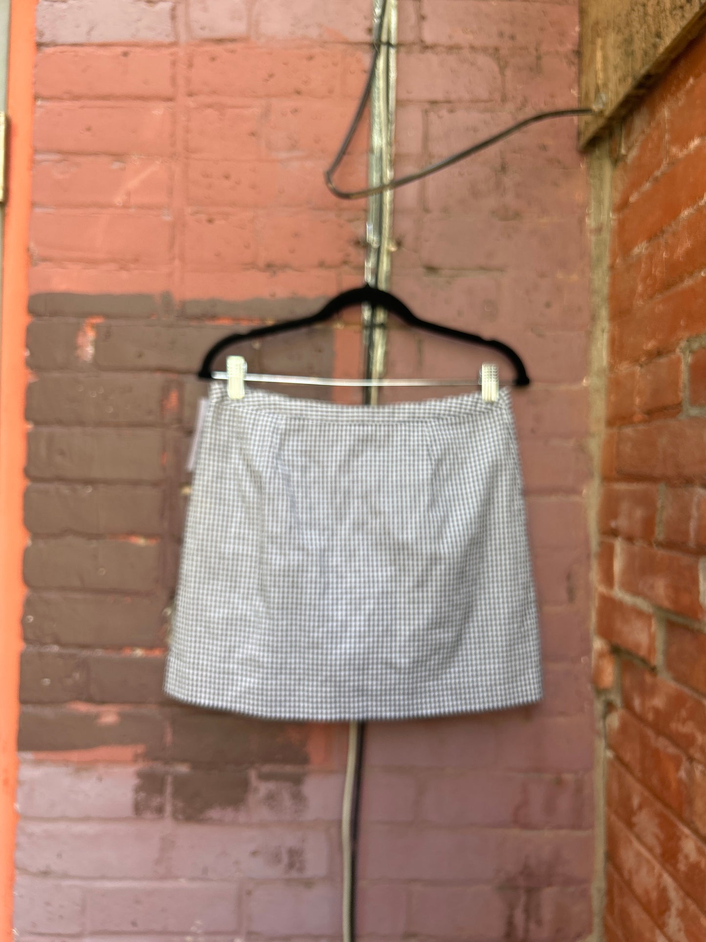 90's Vintage Black & White Gingham Wrap Skort / 30 Waist