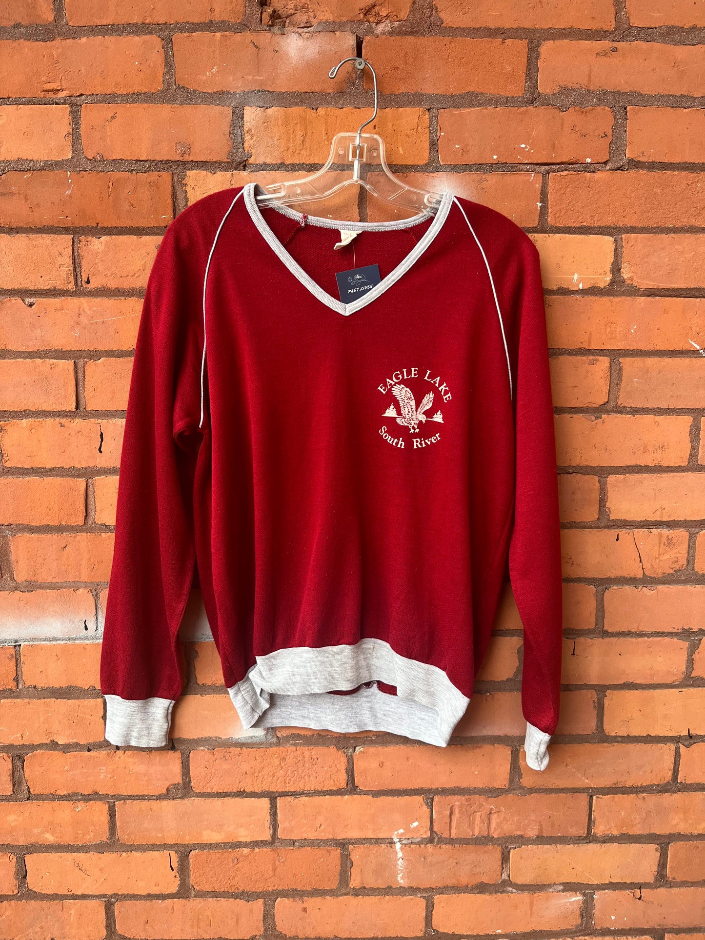 80’s Vintage Eagle Lake Vneck Sweatshirt / Size M