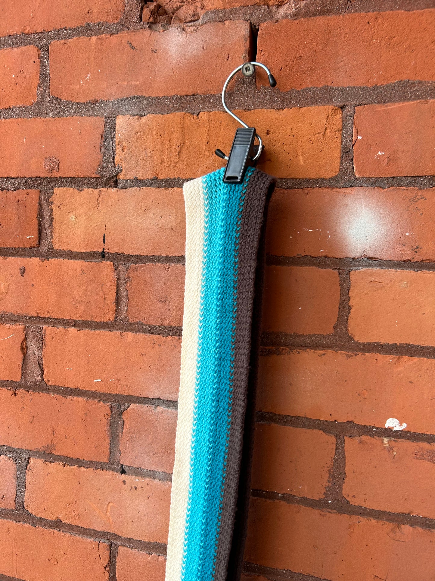 Y2K Vintage Blue Striped Long Skinny Scarf