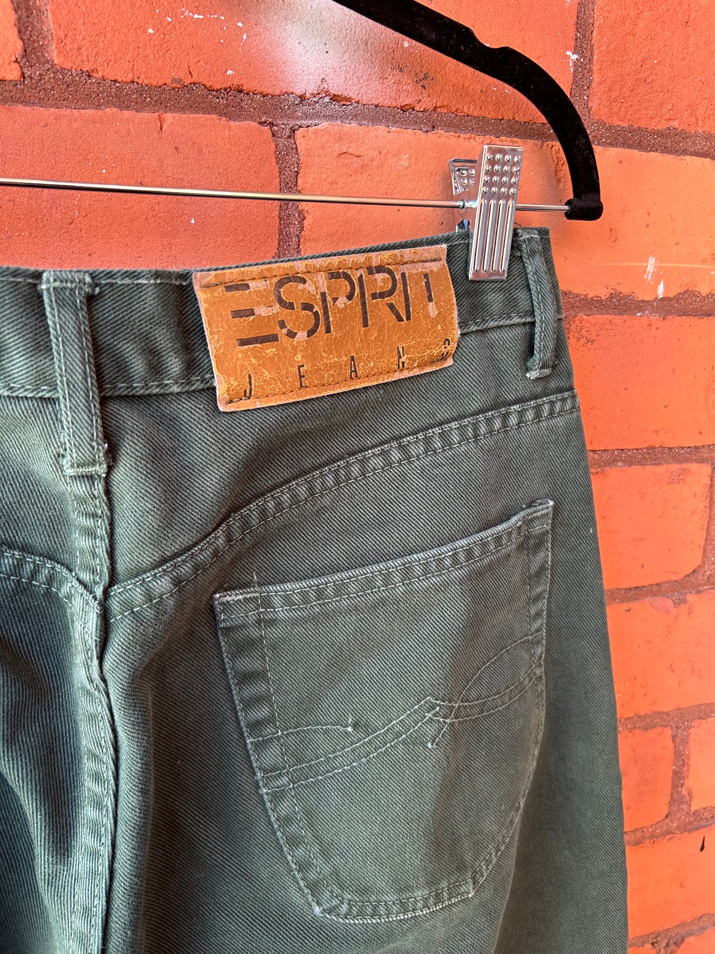 90’s Vintage Forest Green Tapered Jeans / 30 Waist