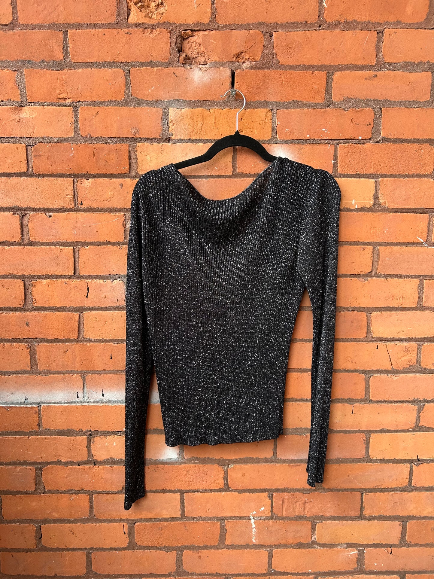 90’s Vintage Black Sparkly Cardigan / Size M