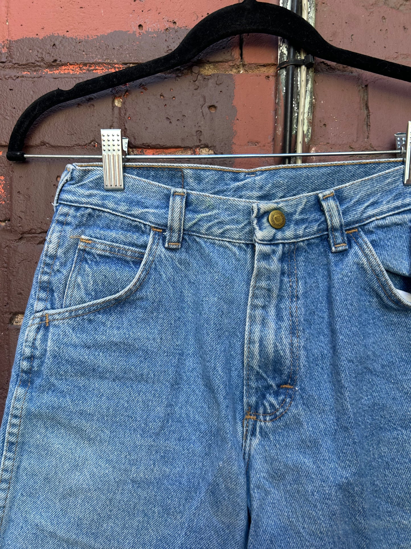 90’s Vintage Faded Blue Jorts / 26 Waist