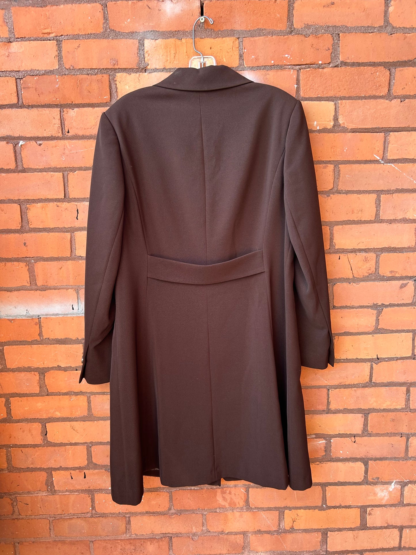 90’s Vintage Brown Minimal Midi Jacket / Size L