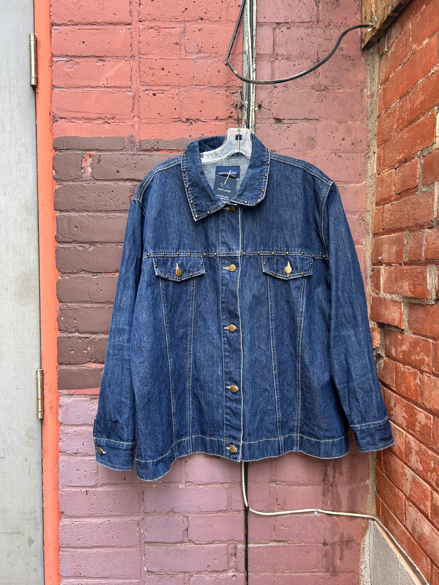 Y2K Vintage Studded Denim Jacket / Size XXL