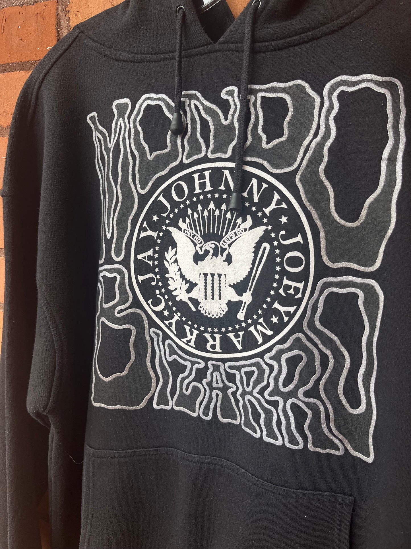 90’s Vintage Ramones Black Mondo Bizarro Hoodie / Size XL