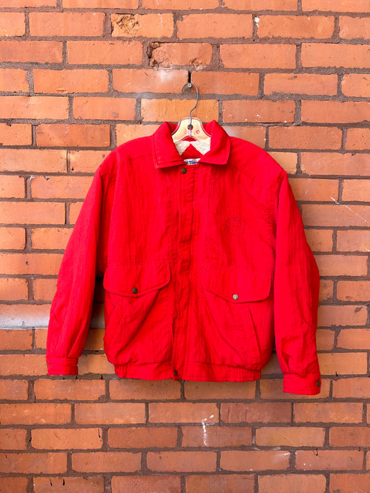 80’s Vintage Red Bomber Jacket / Size M