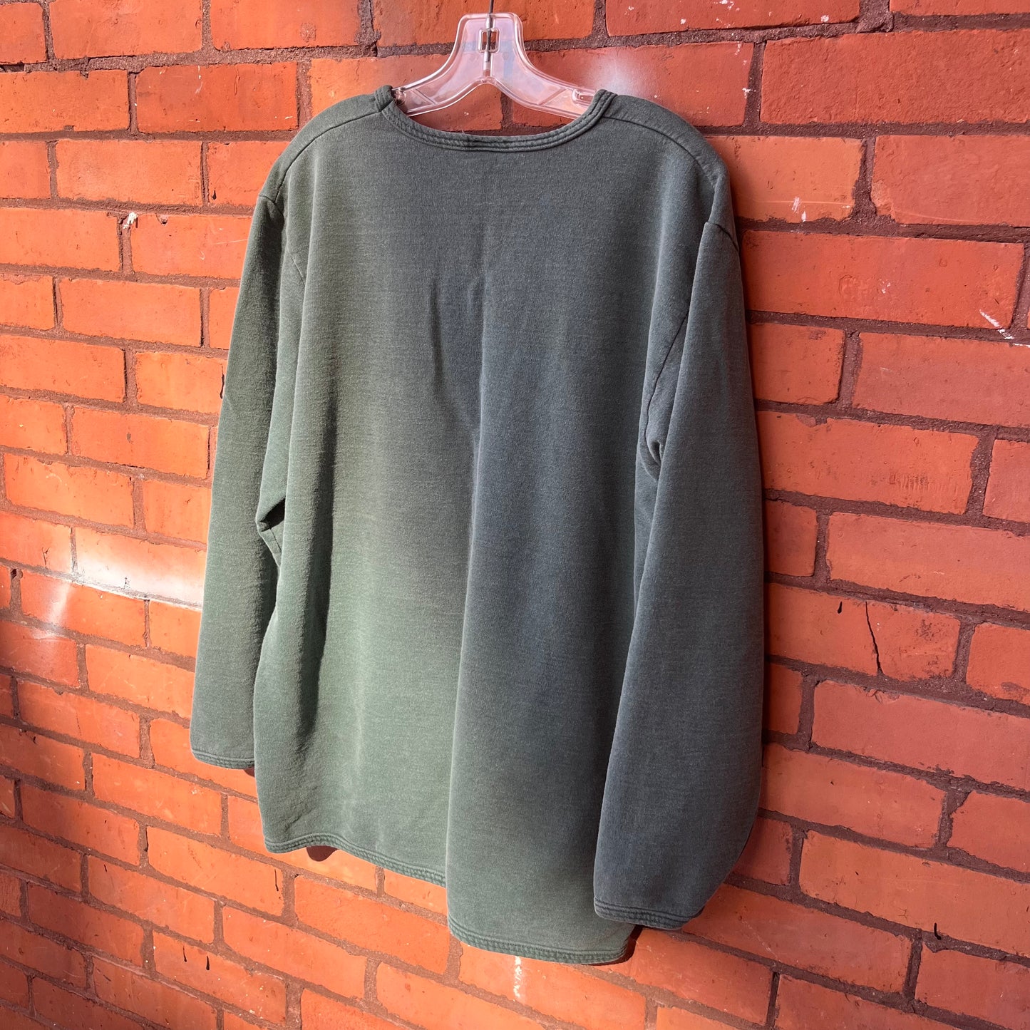 90’s Vintage Boca Forest Green Faded Vneck Sweater / Size L