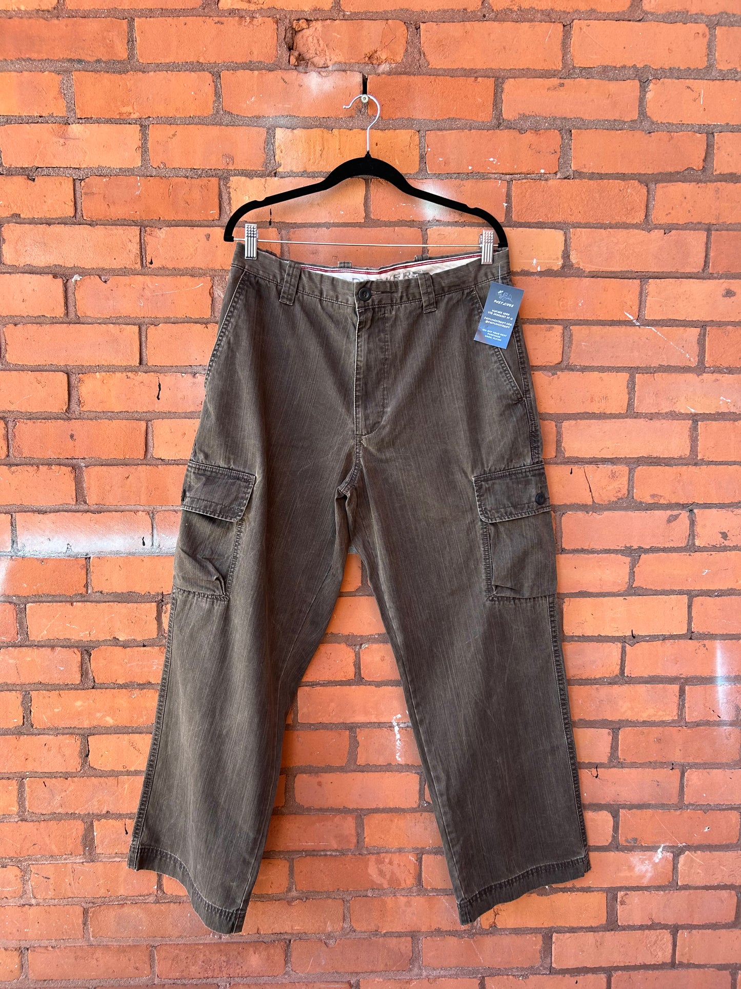 Y2K Vintage Brown Cargo Pants / 36 Waist